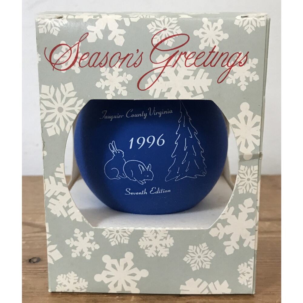 Vtg Christmas Fauquier 7th Edition County Virginia 1996 Holiday Ornament Bauble